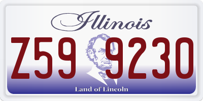 IL license plate Z599230