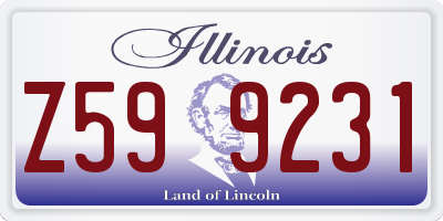 IL license plate Z599231