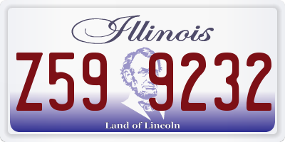 IL license plate Z599232