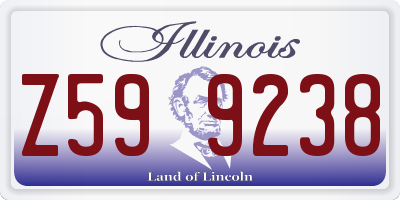 IL license plate Z599238