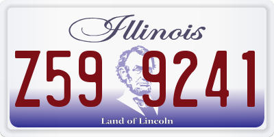 IL license plate Z599241