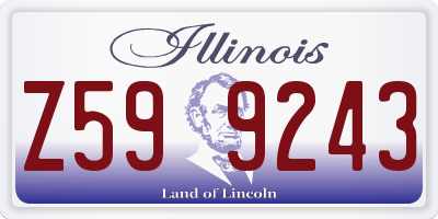 IL license plate Z599243