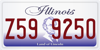 IL license plate Z599250
