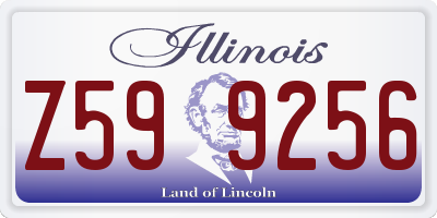 IL license plate Z599256