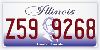 IL license plate Z599268