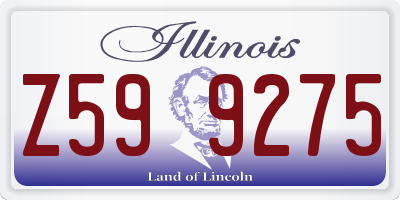 IL license plate Z599275