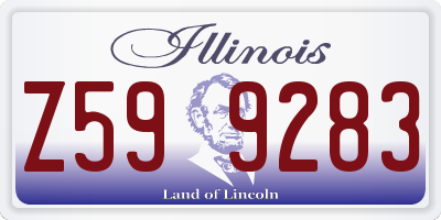 IL license plate Z599283