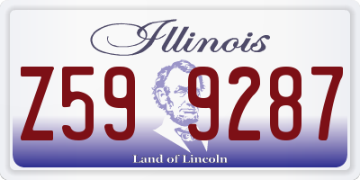 IL license plate Z599287