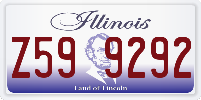IL license plate Z599292