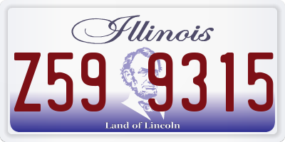 IL license plate Z599315