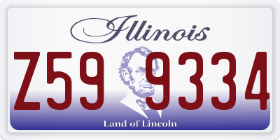 IL license plate Z599334