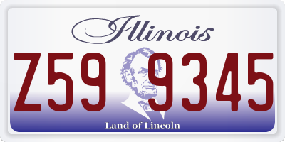 IL license plate Z599345
