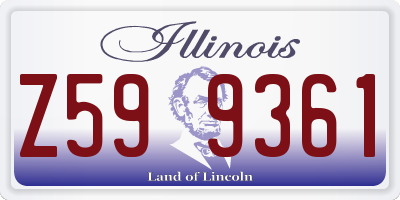 IL license plate Z599361
