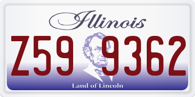 IL license plate Z599362