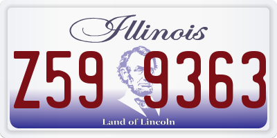 IL license plate Z599363