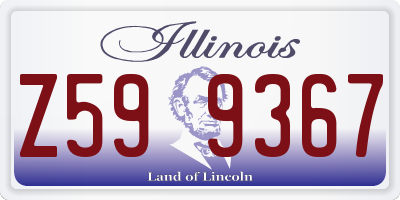 IL license plate Z599367