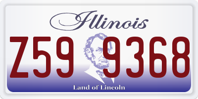 IL license plate Z599368