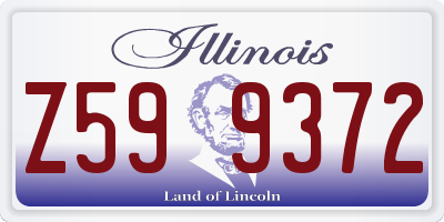 IL license plate Z599372