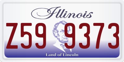 IL license plate Z599373