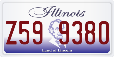 IL license plate Z599380