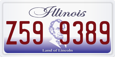 IL license plate Z599389