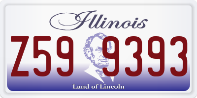 IL license plate Z599393
