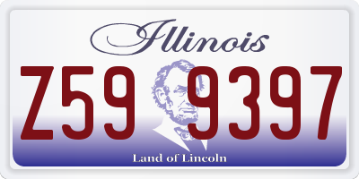 IL license plate Z599397