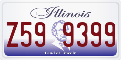 IL license plate Z599399