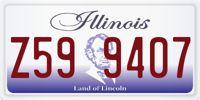 IL license plate Z599407