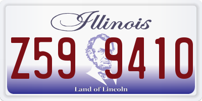 IL license plate Z599410