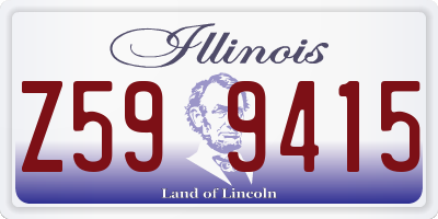 IL license plate Z599415