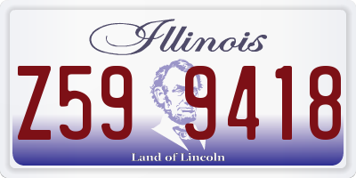 IL license plate Z599418