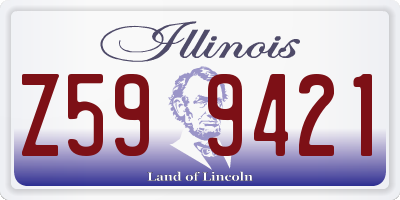 IL license plate Z599421