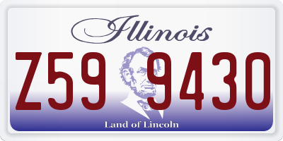 IL license plate Z599430