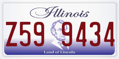 IL license plate Z599434