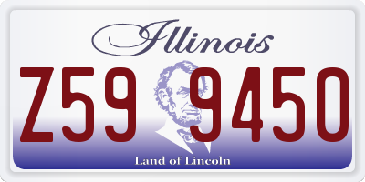 IL license plate Z599450