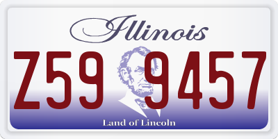 IL license plate Z599457