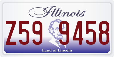 IL license plate Z599458