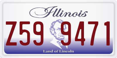 IL license plate Z599471