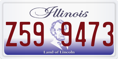 IL license plate Z599473