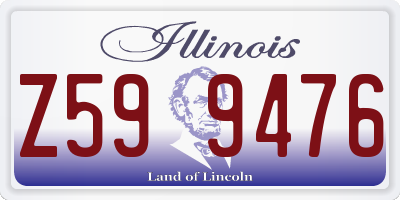 IL license plate Z599476