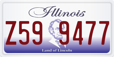 IL license plate Z599477