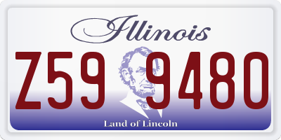 IL license plate Z599480
