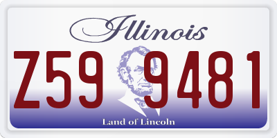 IL license plate Z599481
