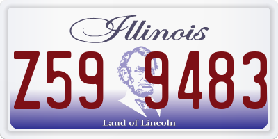IL license plate Z599483