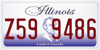IL license plate Z599486