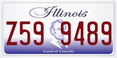 IL license plate Z599489