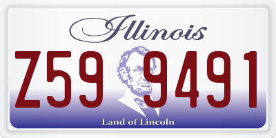 IL license plate Z599491