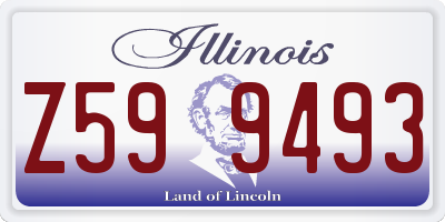 IL license plate Z599493