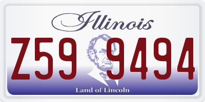 IL license plate Z599494